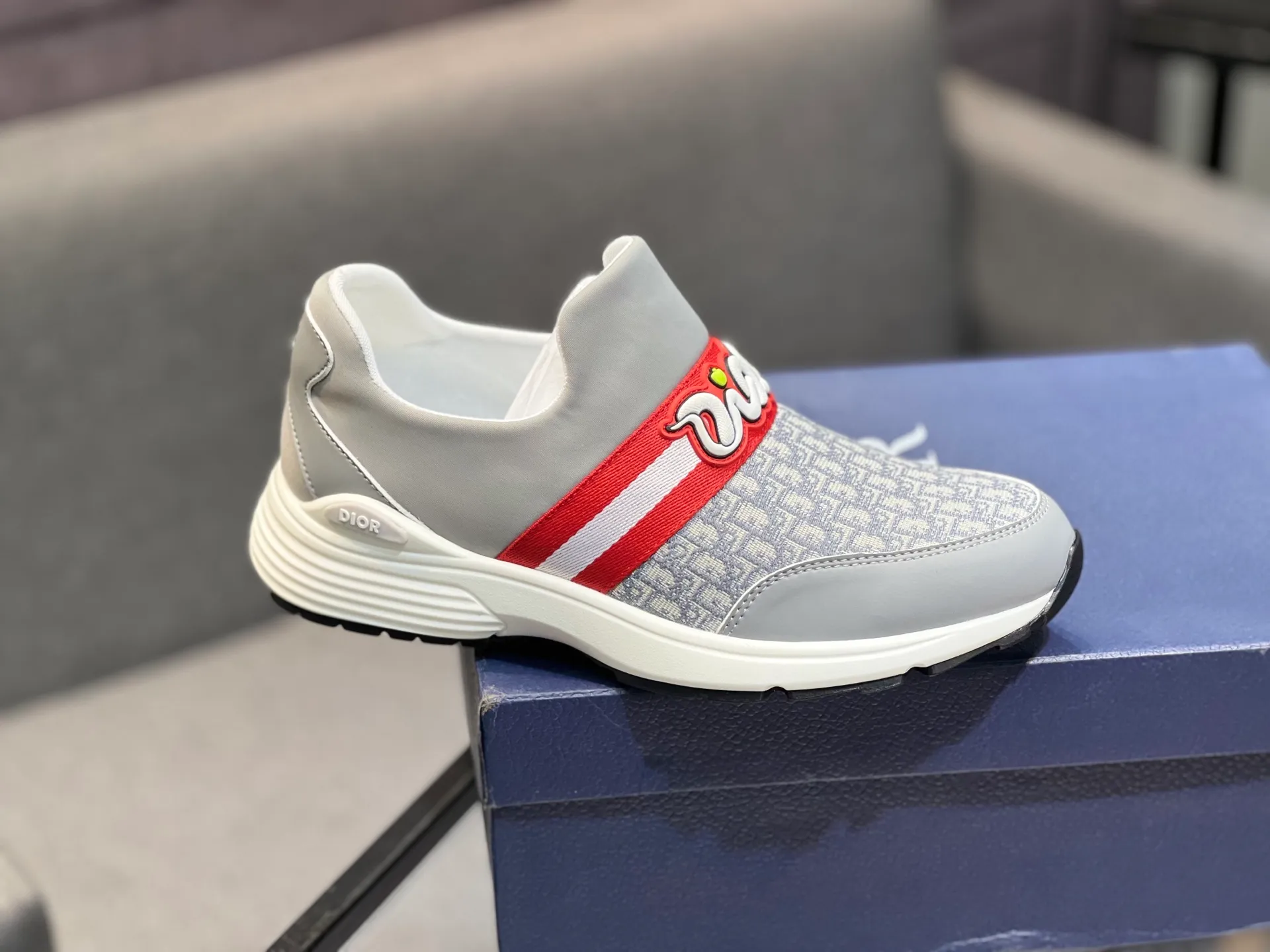 Men's shoes 💰420 [Dior] popular men's shoes, cowhide material splicing, mesh lining, original factory special sole, 38-45 (45 customized, non-refundable)